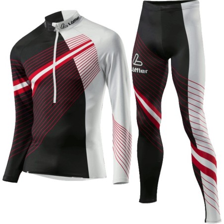 Löffler costume de course WorldCup noir-rouge (enfants)